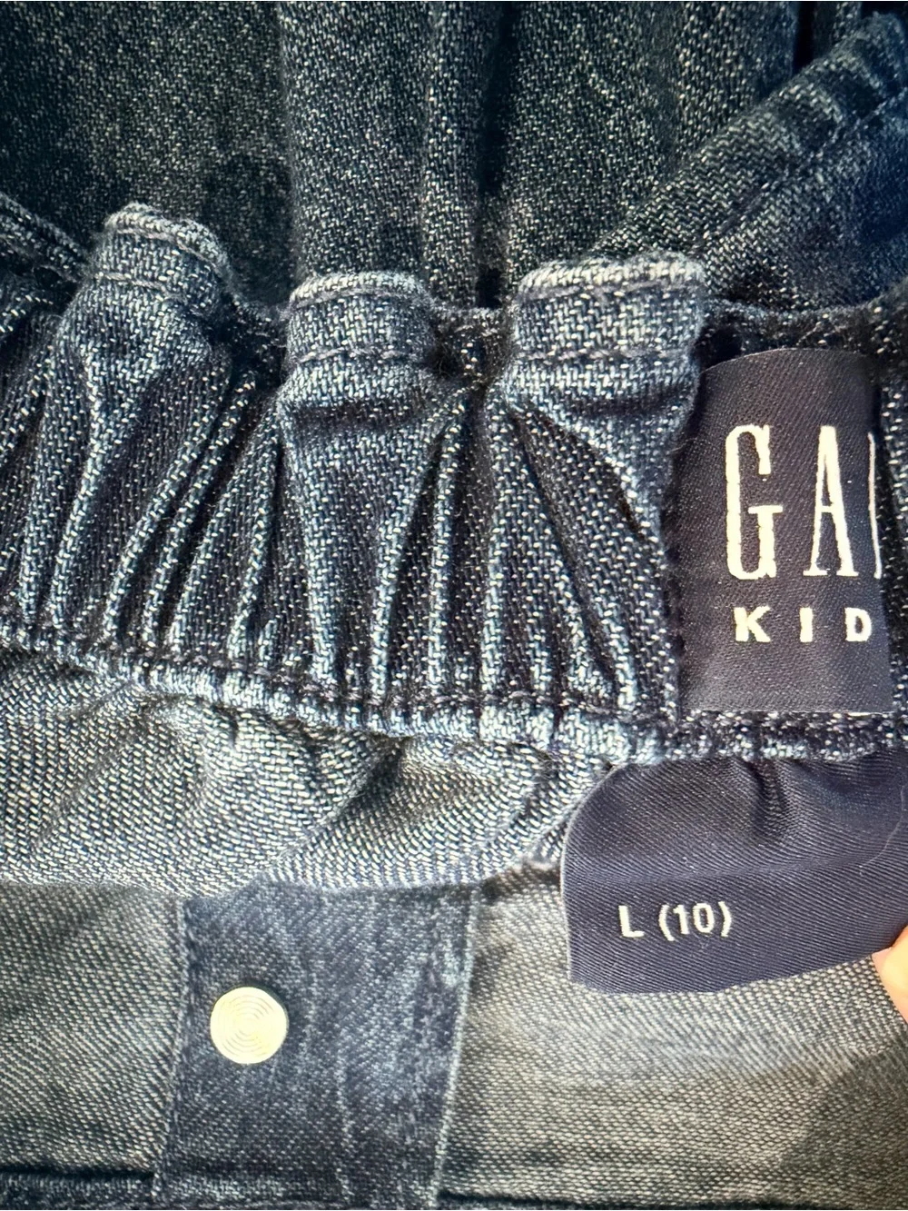 GAP Dark Blue Denim Tiered Button Skirt